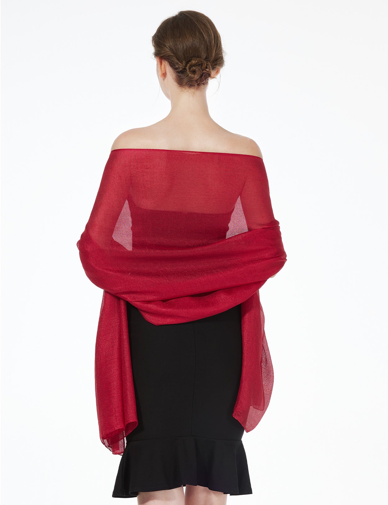 Elegant Silky Scarf for Wedding & Evening Dress, Lightweight Shawl Wrap