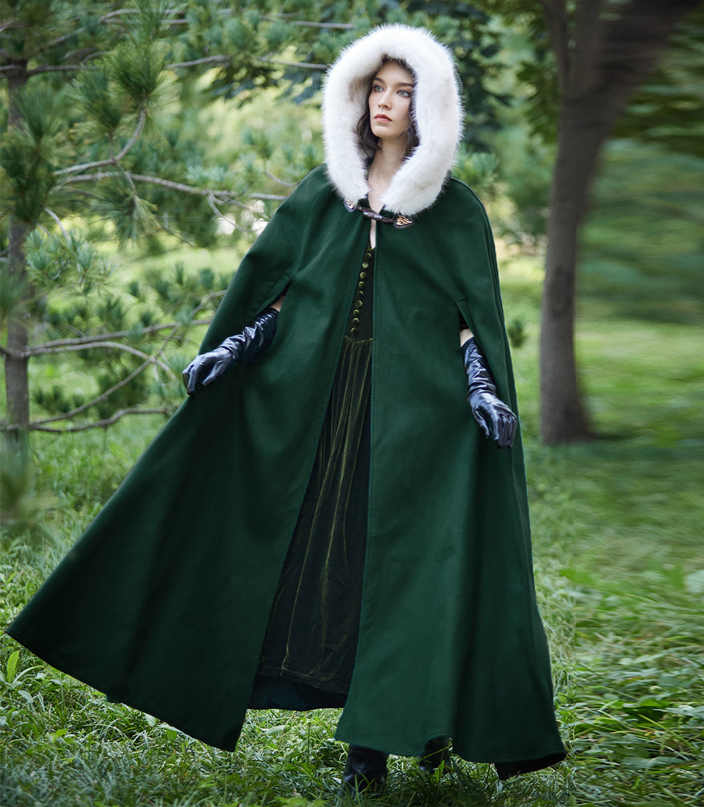 Cape à capuche médiévale pour Castlecore et cosplay gothique