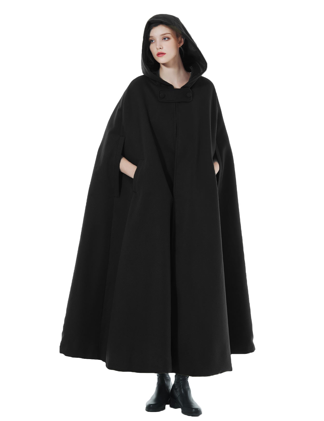 Eleganter Kapuzenumhang für Damen – Hochzeits- und Halloween-Umhang