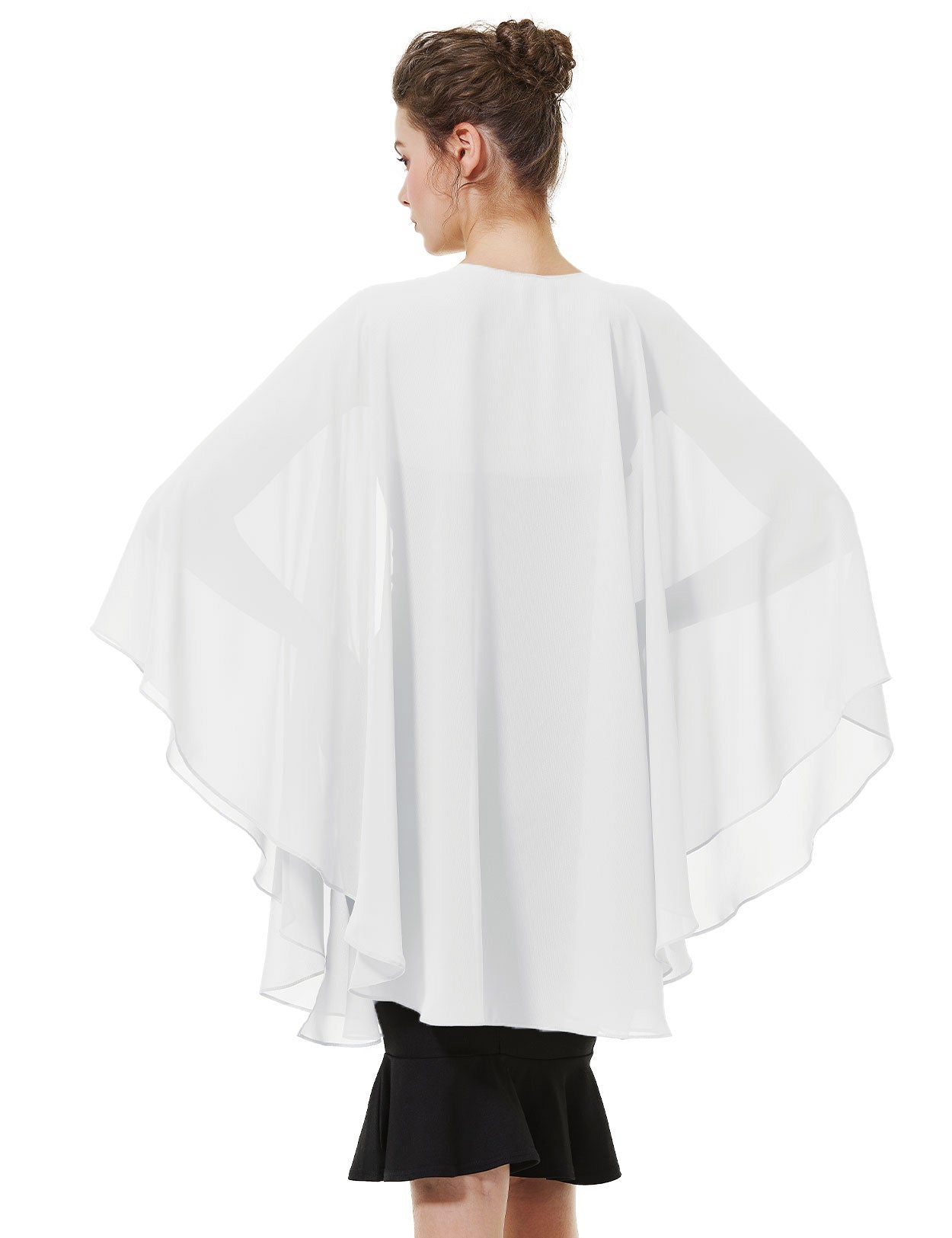 Elegant Chiffon Wedding Shawl - Bridal Evening Scarf Wrap