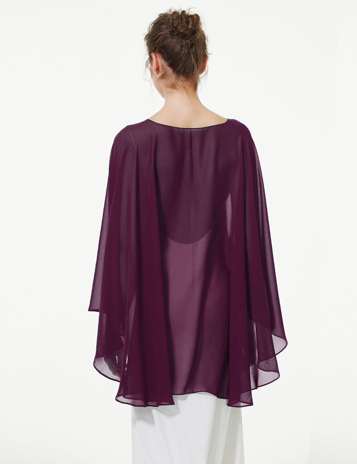 Cape en mousseline pour femme | Étole transparente et châle de soirée pour mariage d'automne