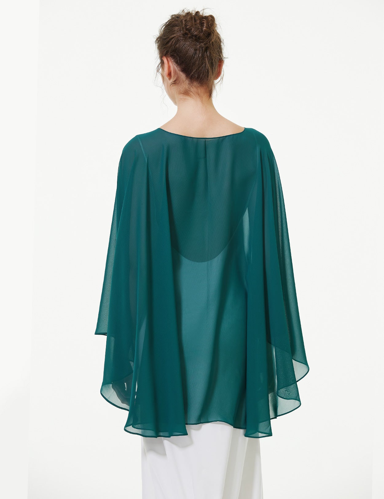 Cape en mousseline pour femme | Étole transparente et châle de soirée pour mariage d'automne