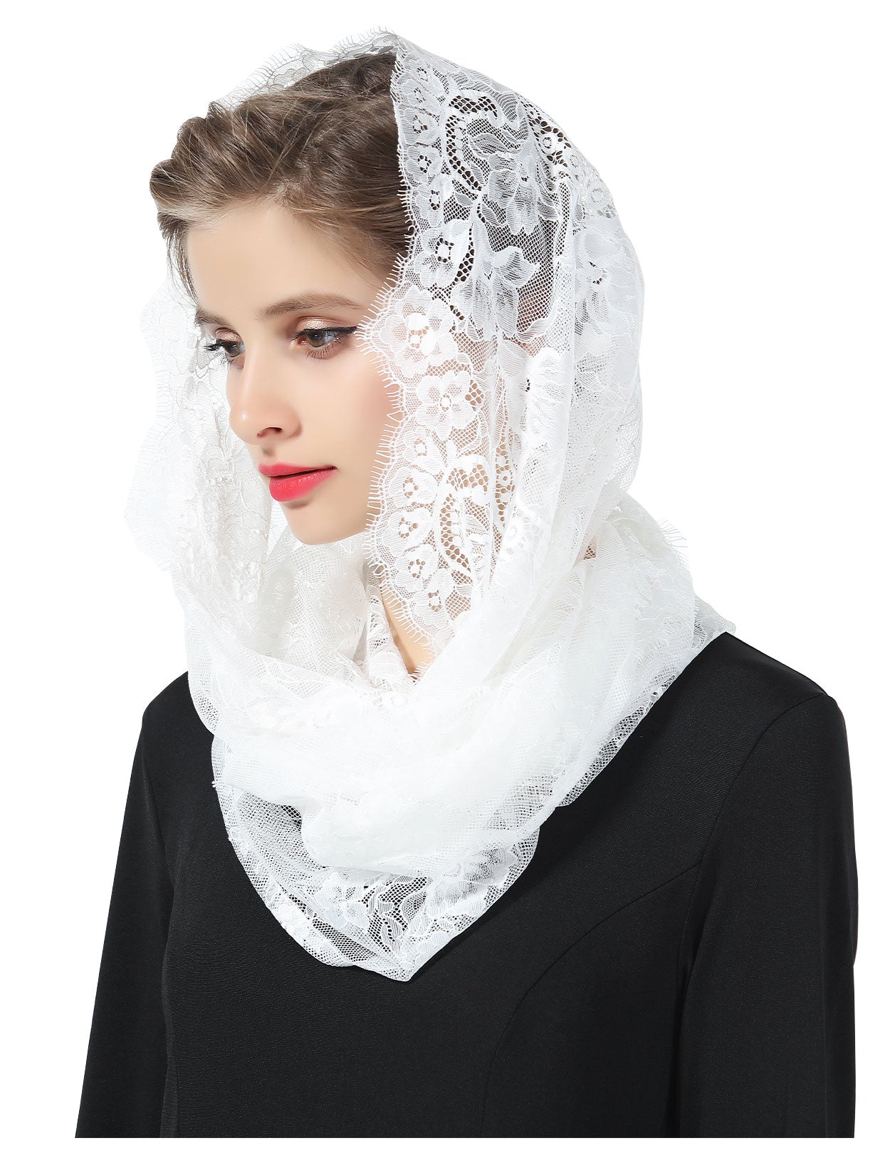 Elegant Mantilla Veil for Church Wedding & Latin Mass Ceremonies