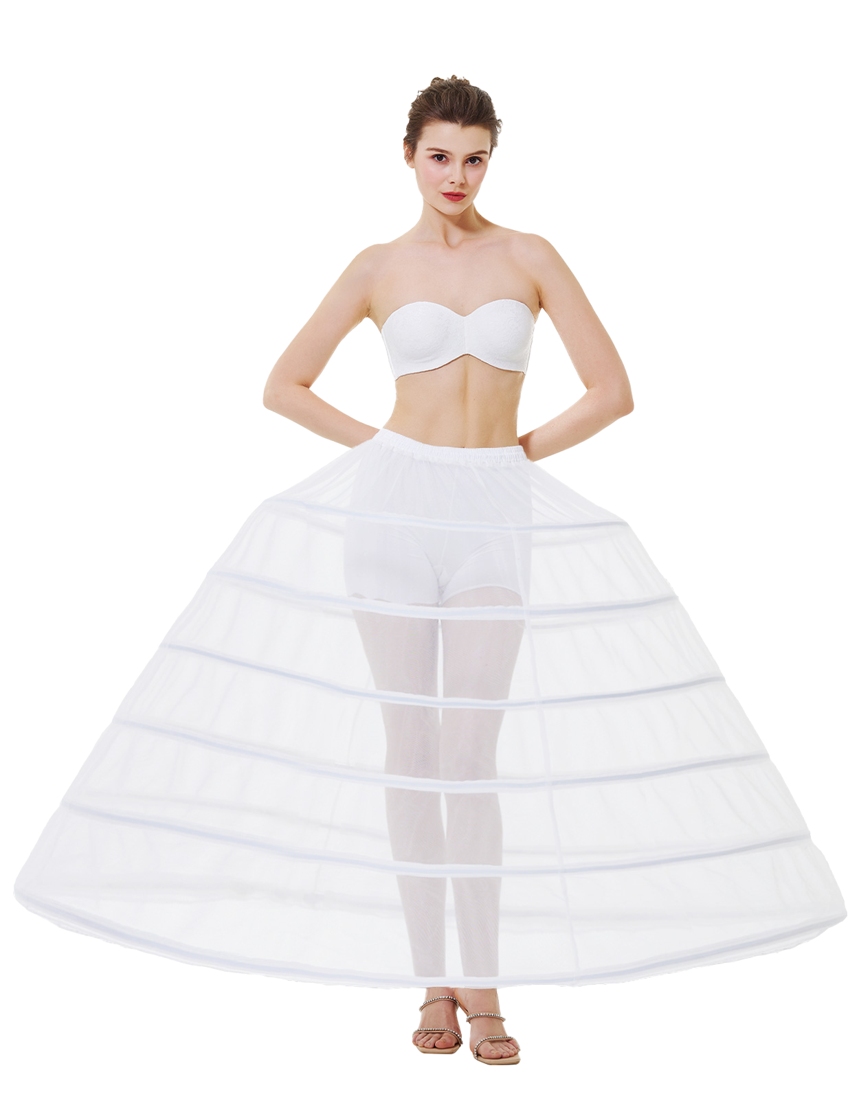 6-Hoop A-Line Floor-Length Bridal Petticoat