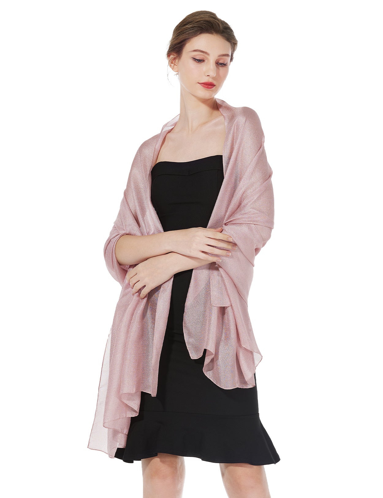 Elegant Silky Scarf for Wedding & Evening Dress, Lightweight Shawl Wrap