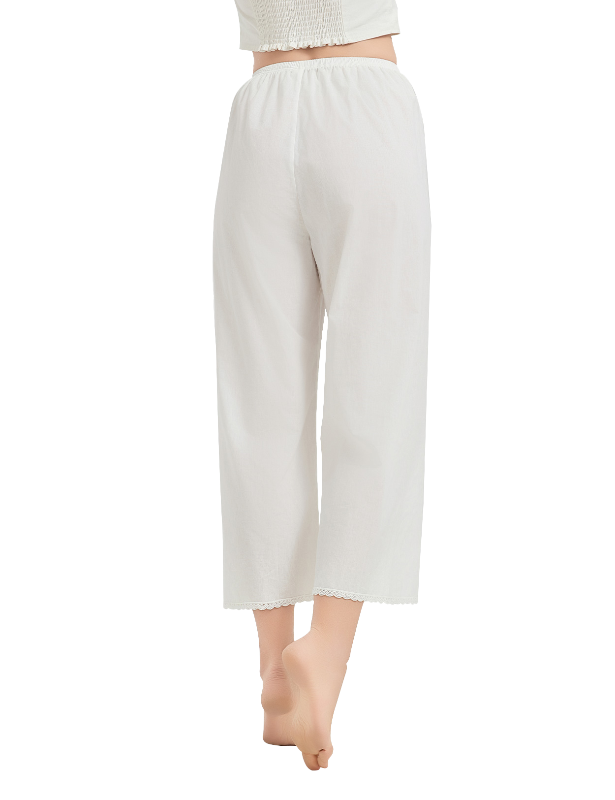Women's Cotton Pettipants with Lace Trim, Loose Fit