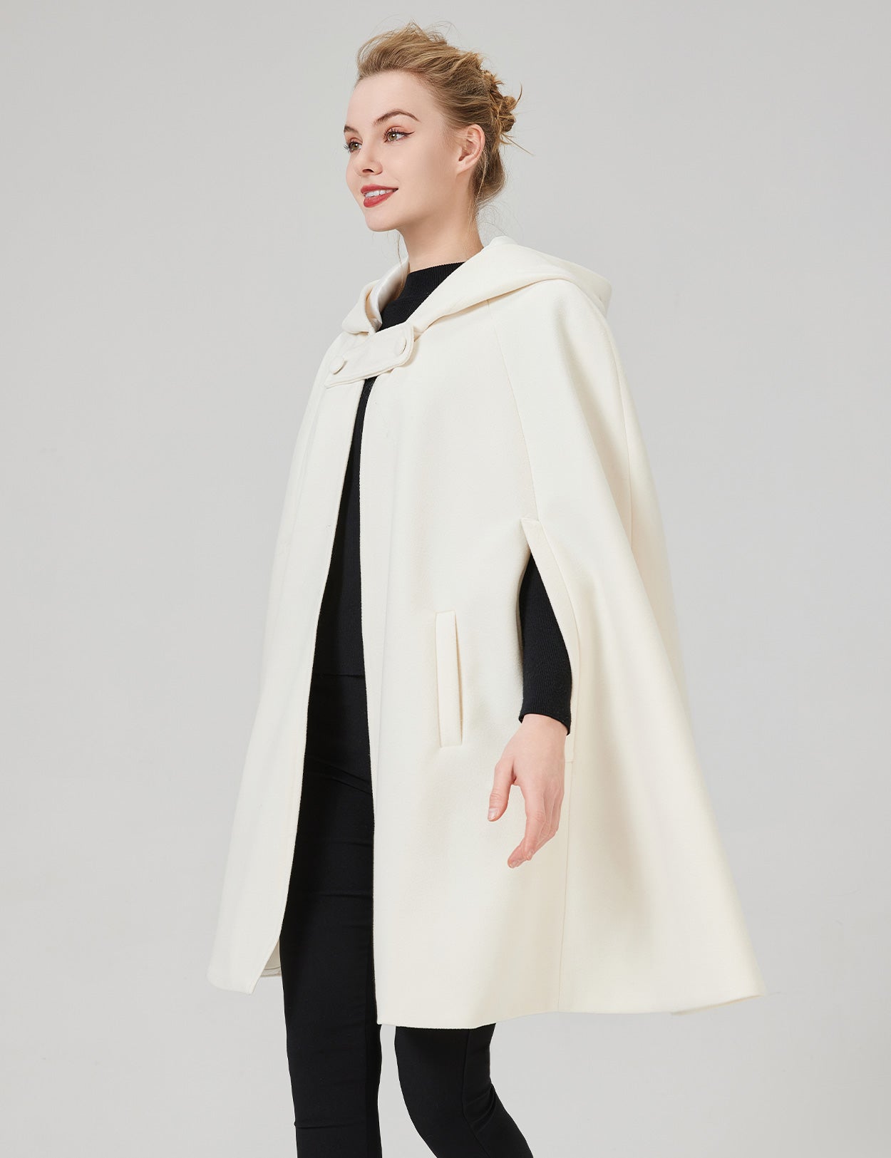 Eleganter Kapuzenumhang für Damen – Hochzeits- und Halloween-Umhang