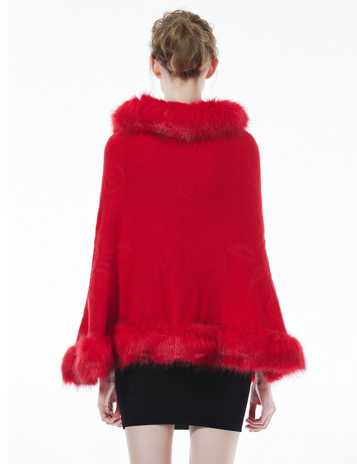 Luxurious Faux Fur Shawl for Winter Wedding Bridal Cape Elegant Wrap