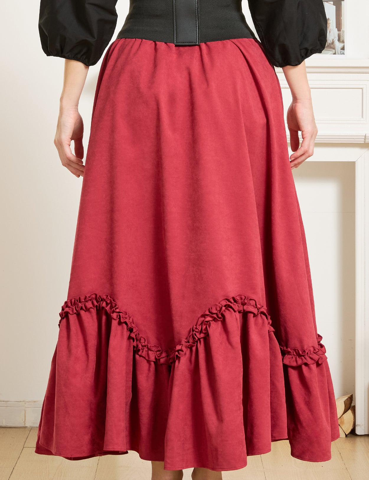 Falda larga estilo victoriano gótico steampunk, vestido medieval renacentista