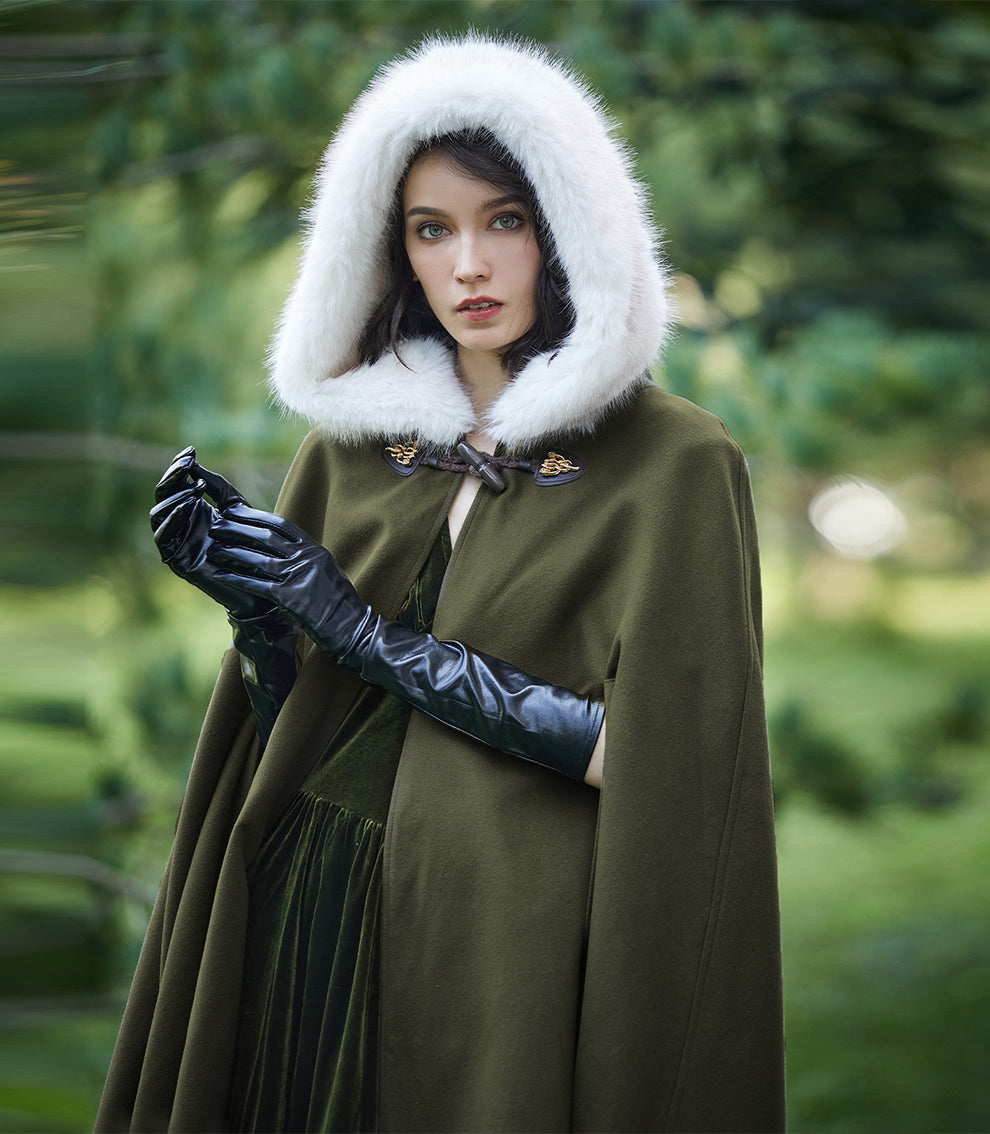 Cape à capuche médiévale pour Castlecore et cosplay gothique