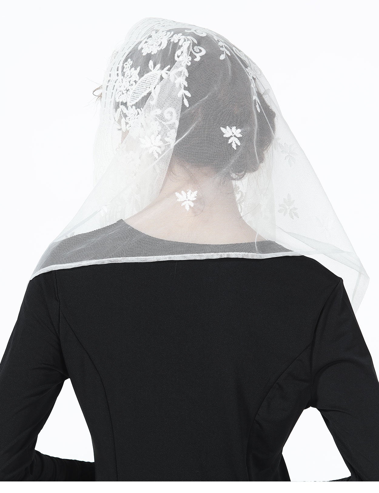 Easter Chapel Veil for Women - Infinity Lace Mantilla Head Covering