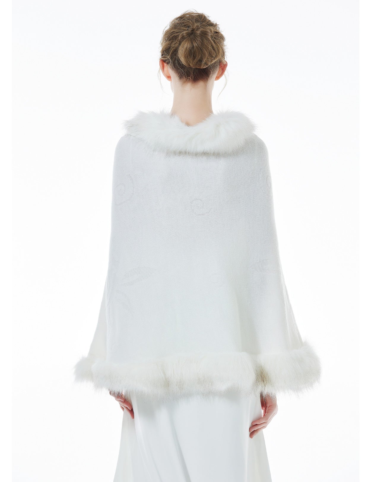 Luxurious Faux Fur Shawl for Winter Wedding Bridal Cape Elegant Wrap