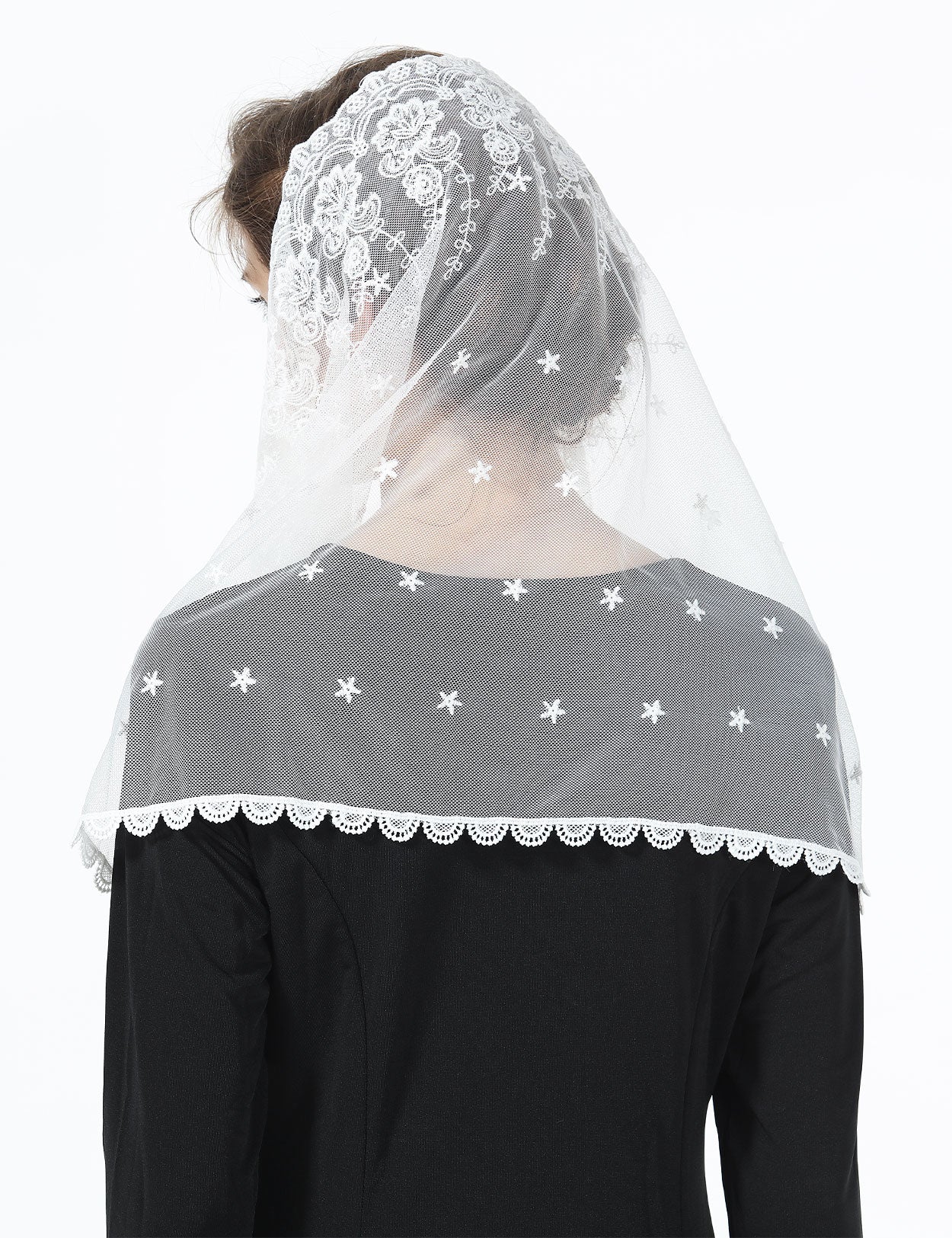 Elegant Catholic Chapel Veil for Church, Wedding & Latin Mass