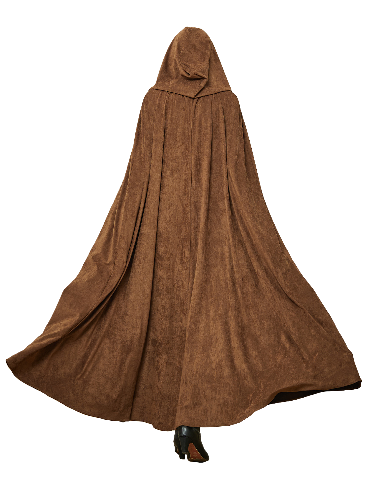 Medieval Hooded Cloak for Halloween Cosplay Suede Cape