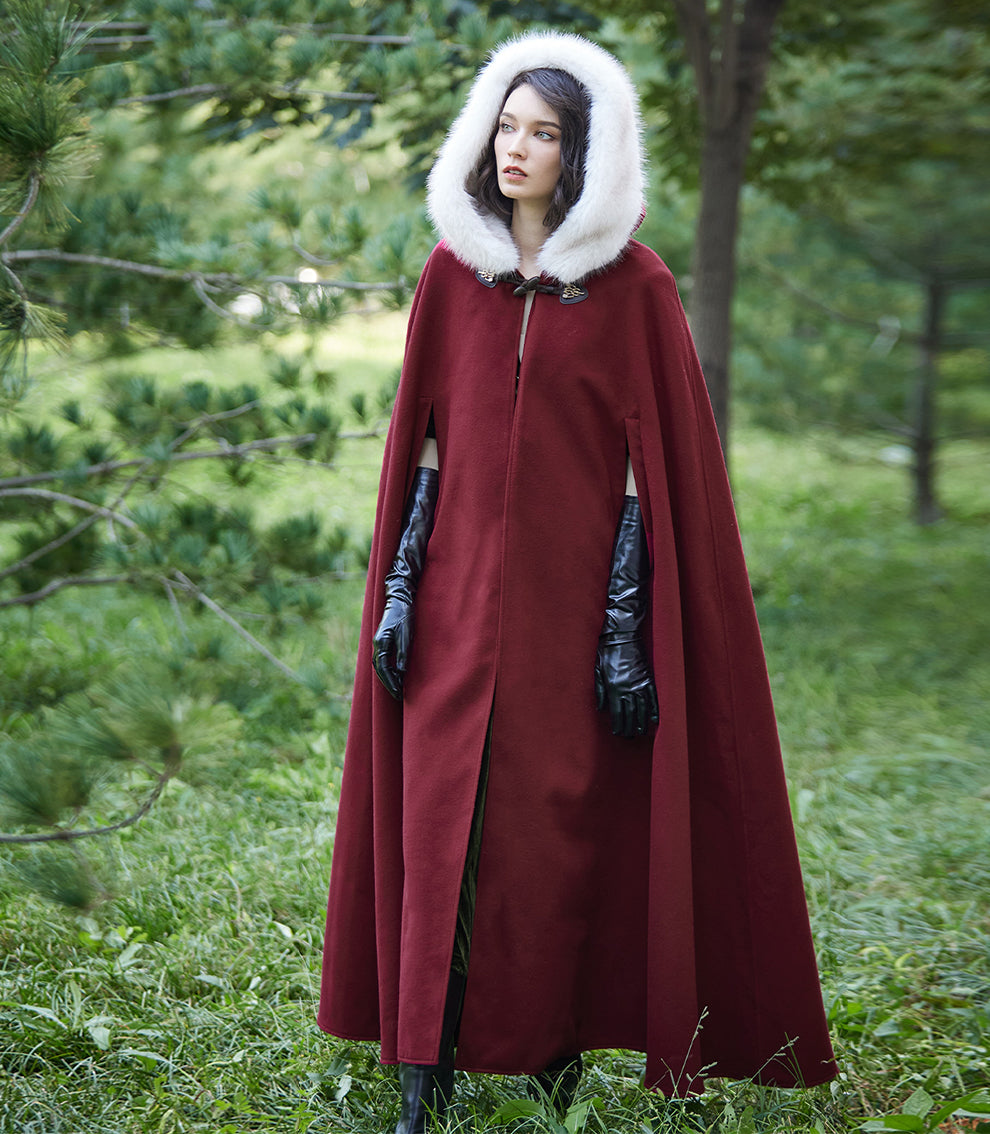 Cape à capuche médiévale pour Castlecore et cosplay gothique