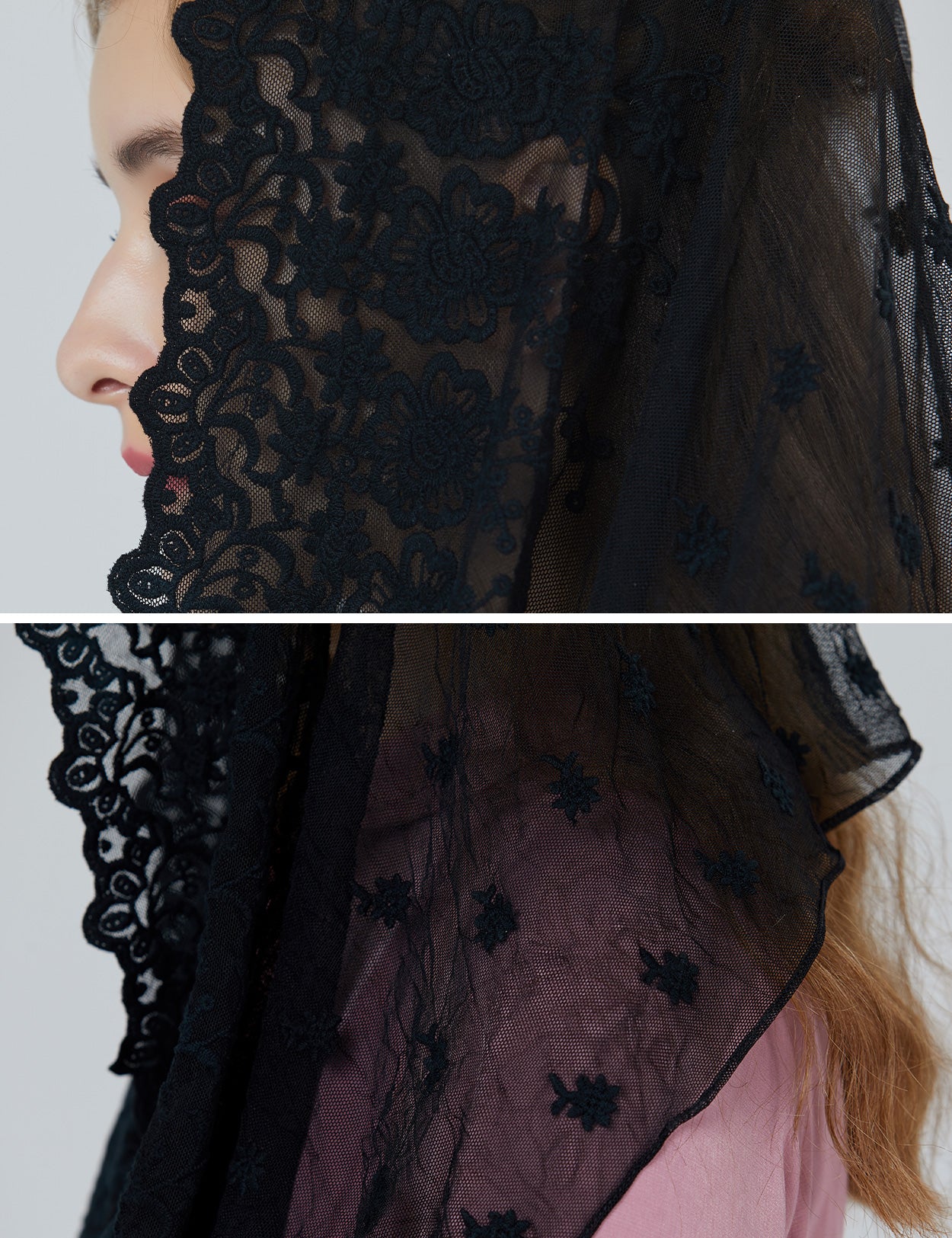 Easter Chapel Veil - Lace Mantilla for Church & Latin Mass