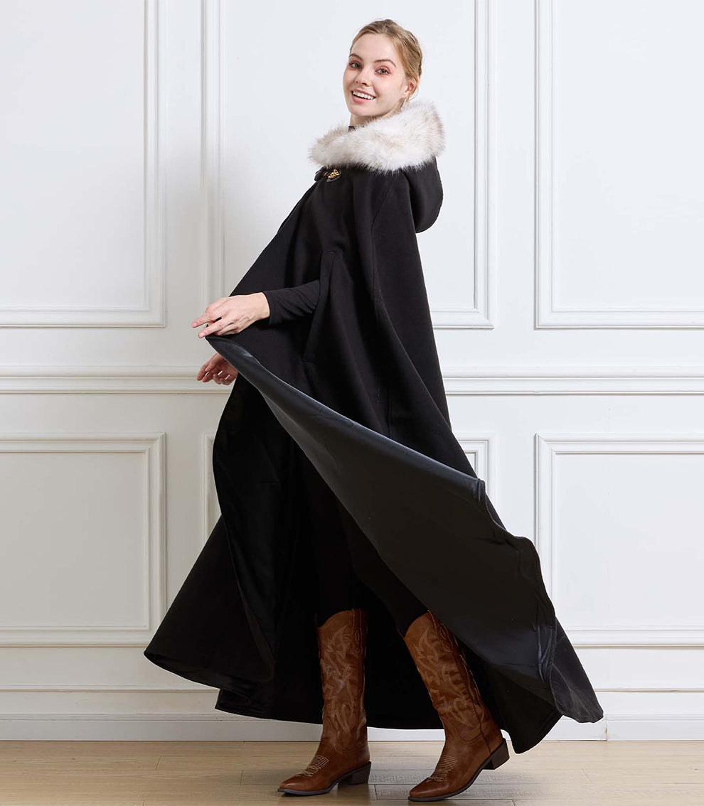Cape à capuche médiévale pour Castlecore et cosplay gothique