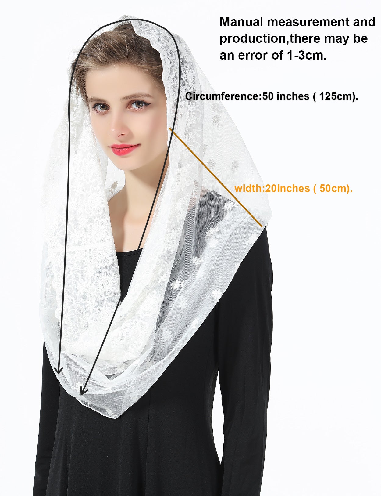 Easter Chapel Veil - Lace Mantilla for Church & Latin Mass