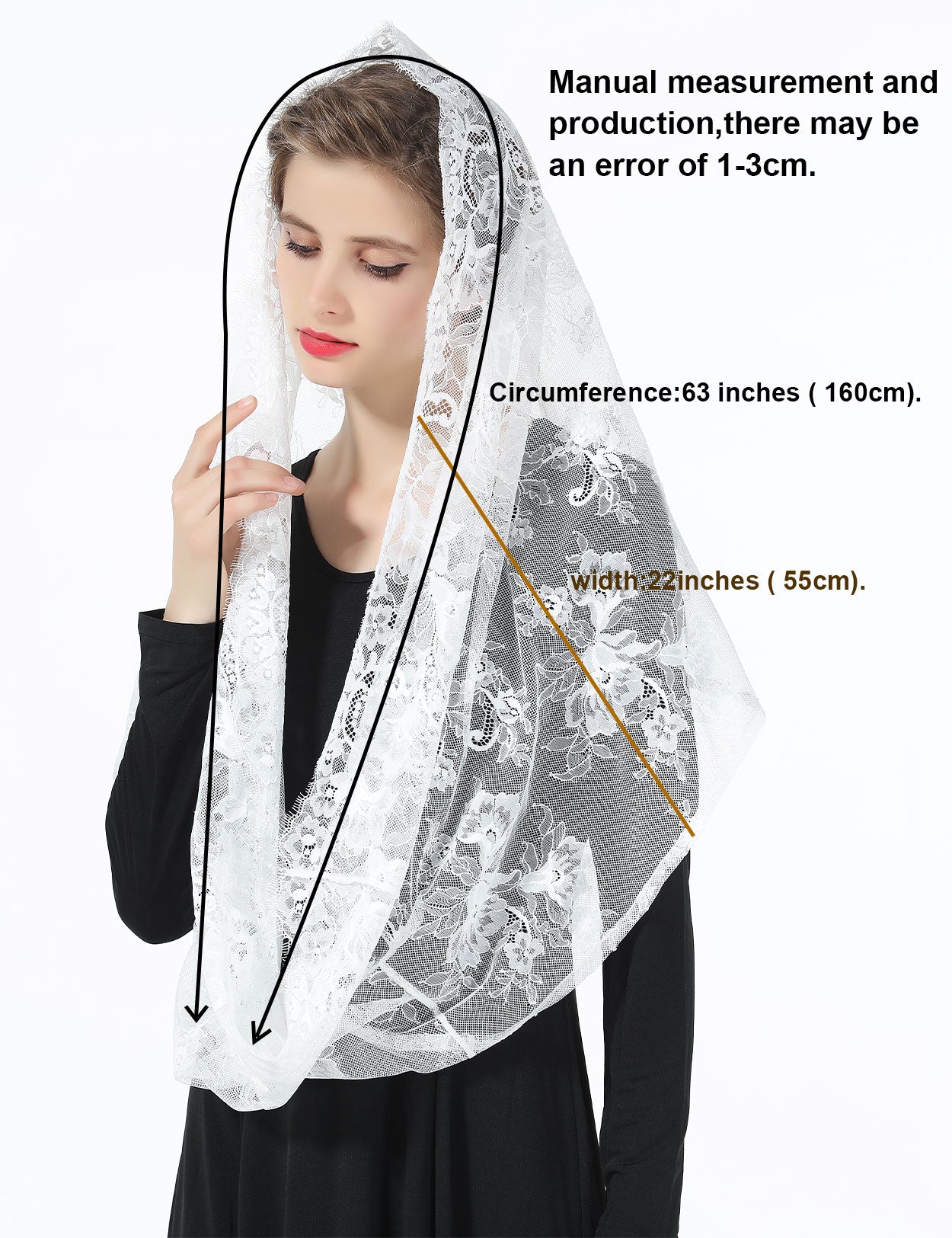 Elegant Mantilla Veil for Church Wedding & Latin Mass Ceremonies