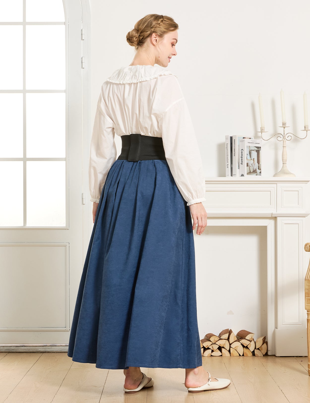 Mittelalterlicher Rock mit Taschen – Elastischer Bund