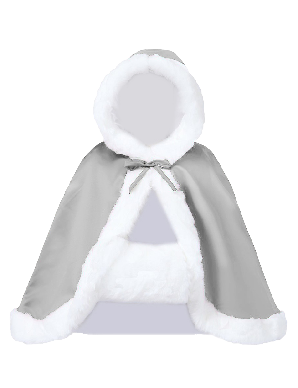 Wendbarer Brautumhang: Kapuze, Pelzbesatz, 17 Farben