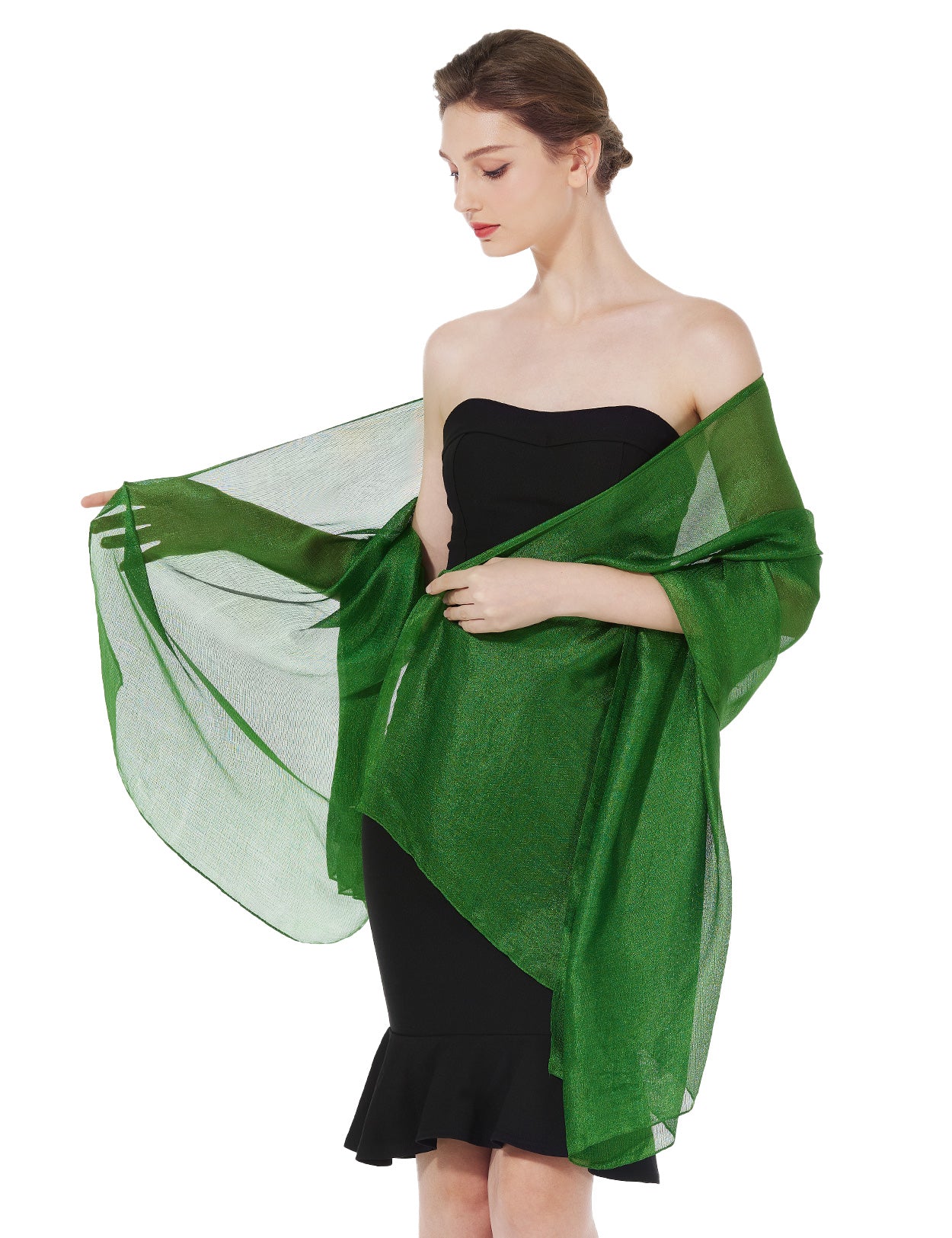Elegant Silky Scarf for Wedding & Evening Dress, Lightweight Shawl Wrap
