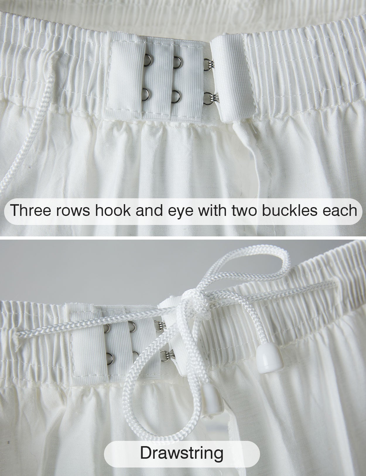 Girls' Cotton Hoop Petticoat | Fluffy Underskirt for Dresses (Ivory)