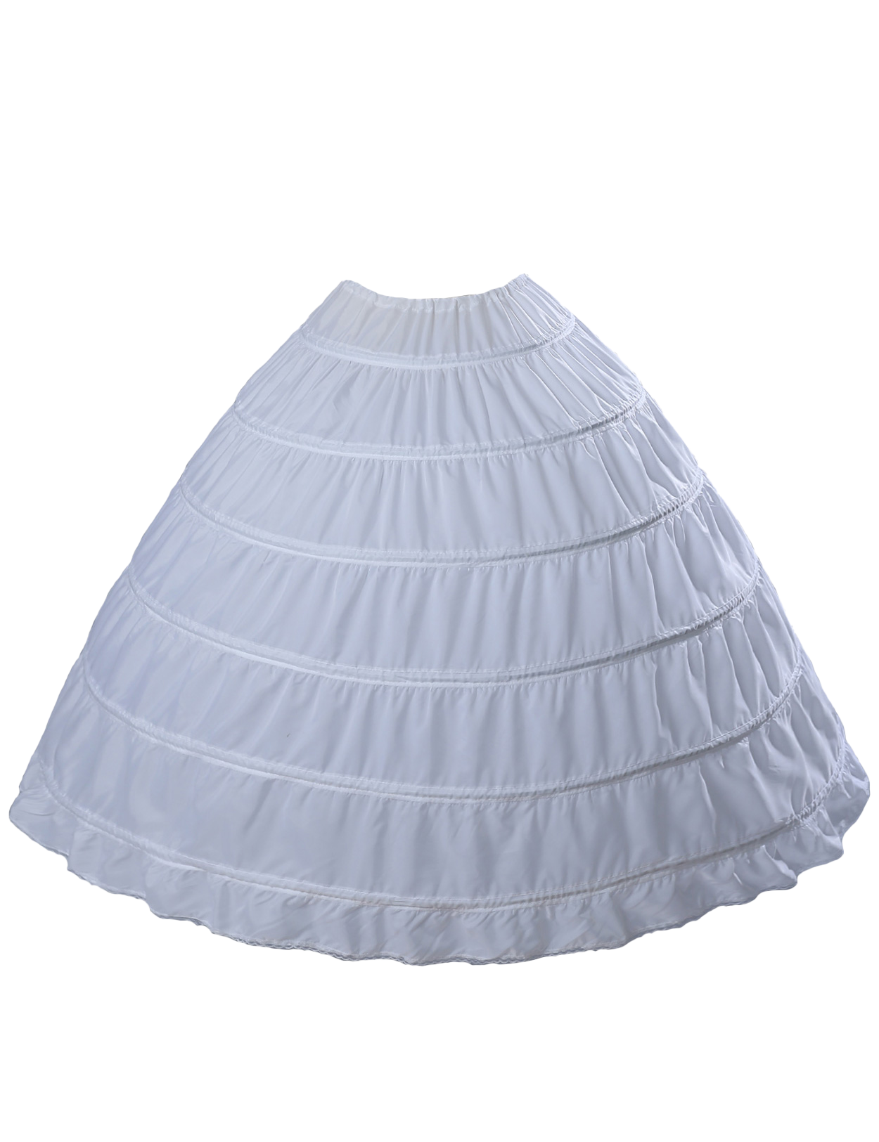 6-Hoop A-Line Crinoline for Floor-Length Wedding Dresses
