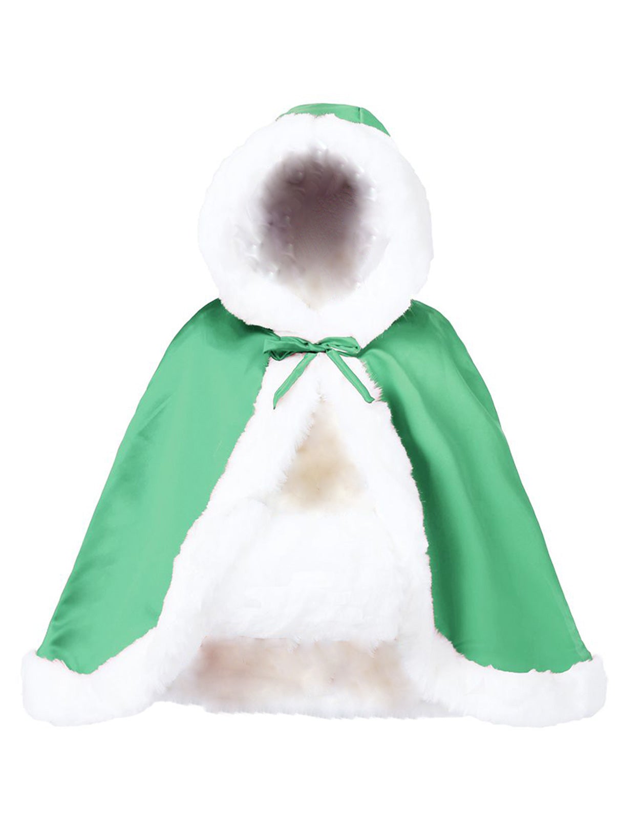 Elegant reversible bridal cape with hooded design and luxurious fur trim