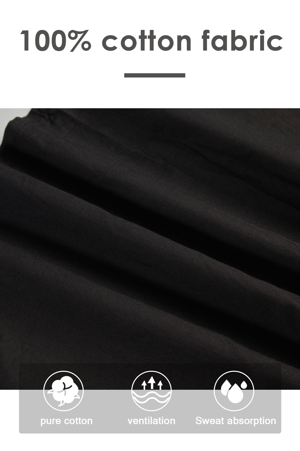 Cotton fabric texture detail showing breathable weave pattern