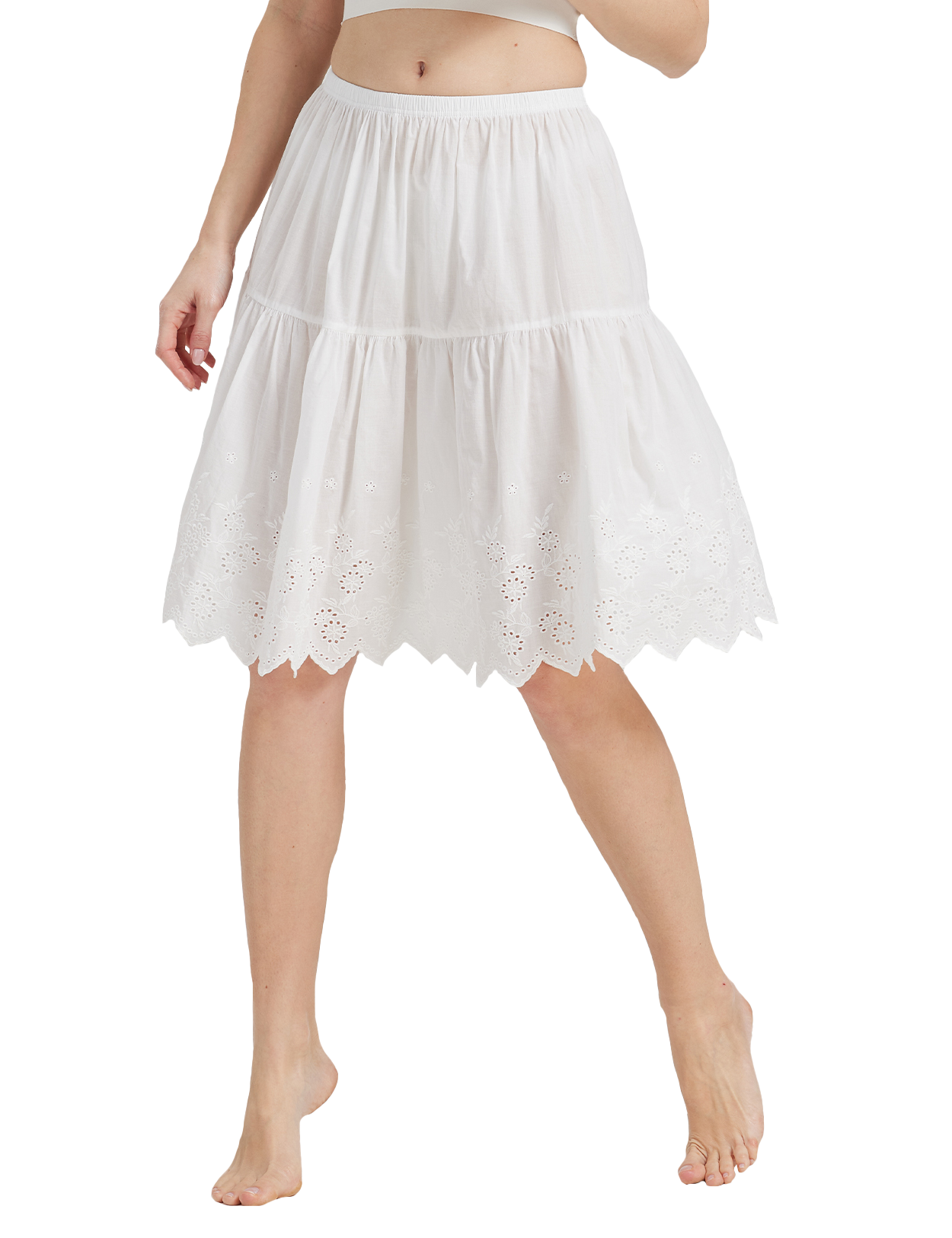 Vintage Lace Trim Cotton Underskirt