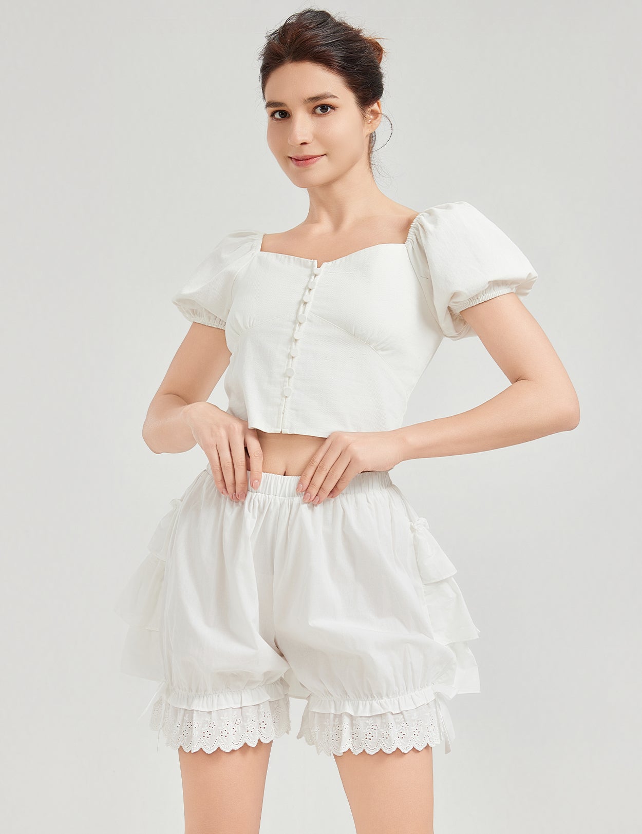 vintage cotton bloomers showing fabric texture