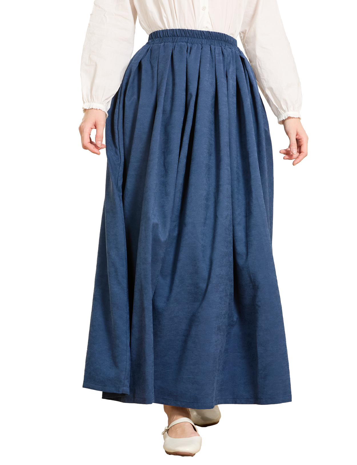 Mittelalterlicher Rock mit Taschen – Elastischer Bund