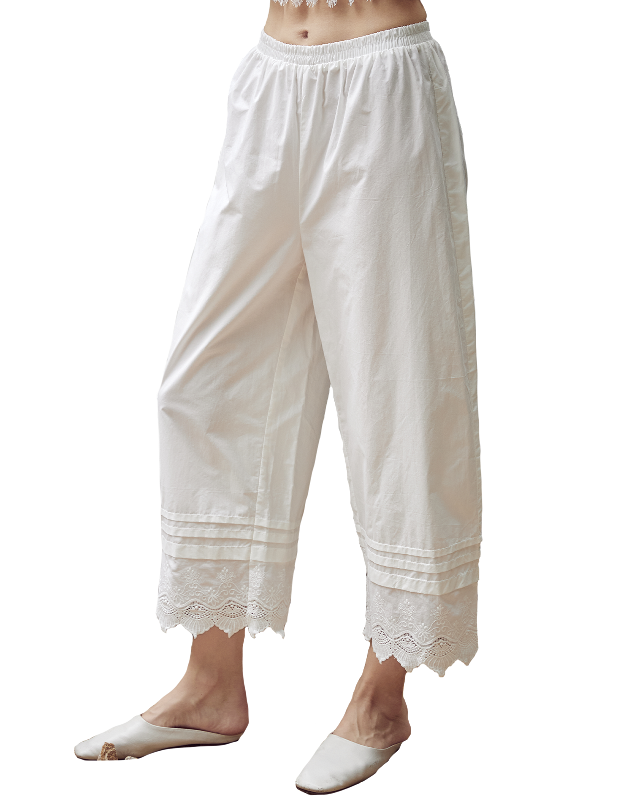 Women's Victorian Lace Trim Cotton Pettipants | Sleepwear