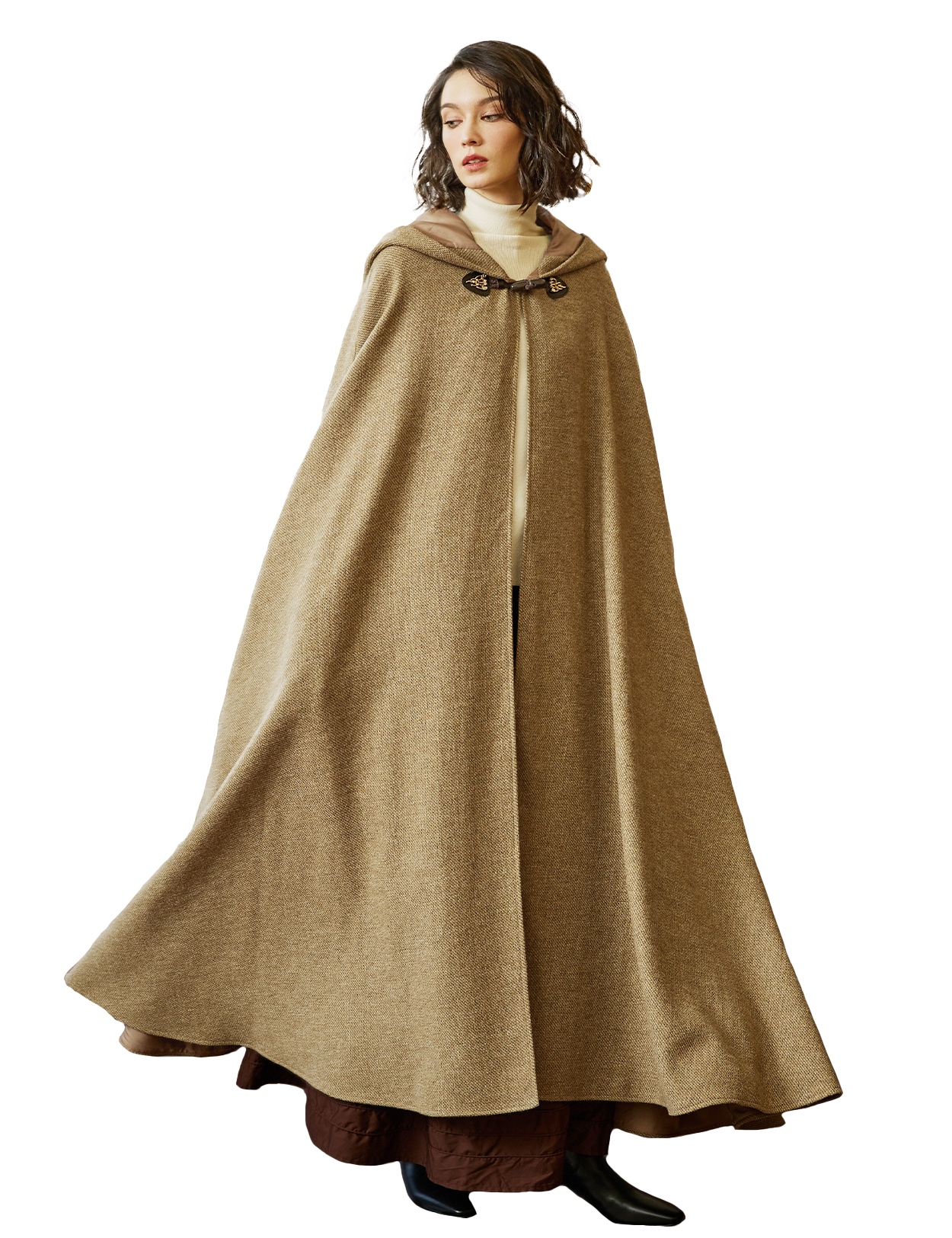 Women's Medieval Hooded Cloak - Renaissance Cape for Halloween Cosplay