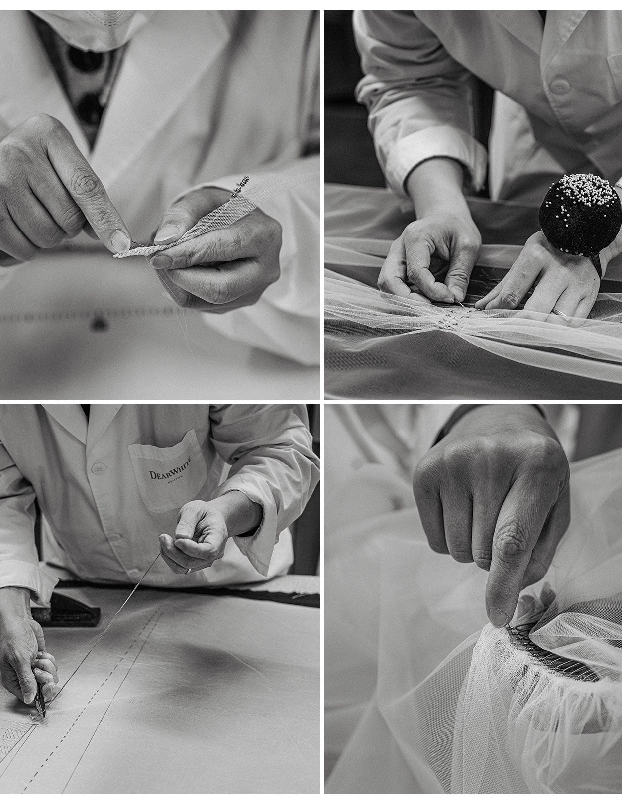 Fingertip length wedding veil with delicate lace applique edge and comb handmade