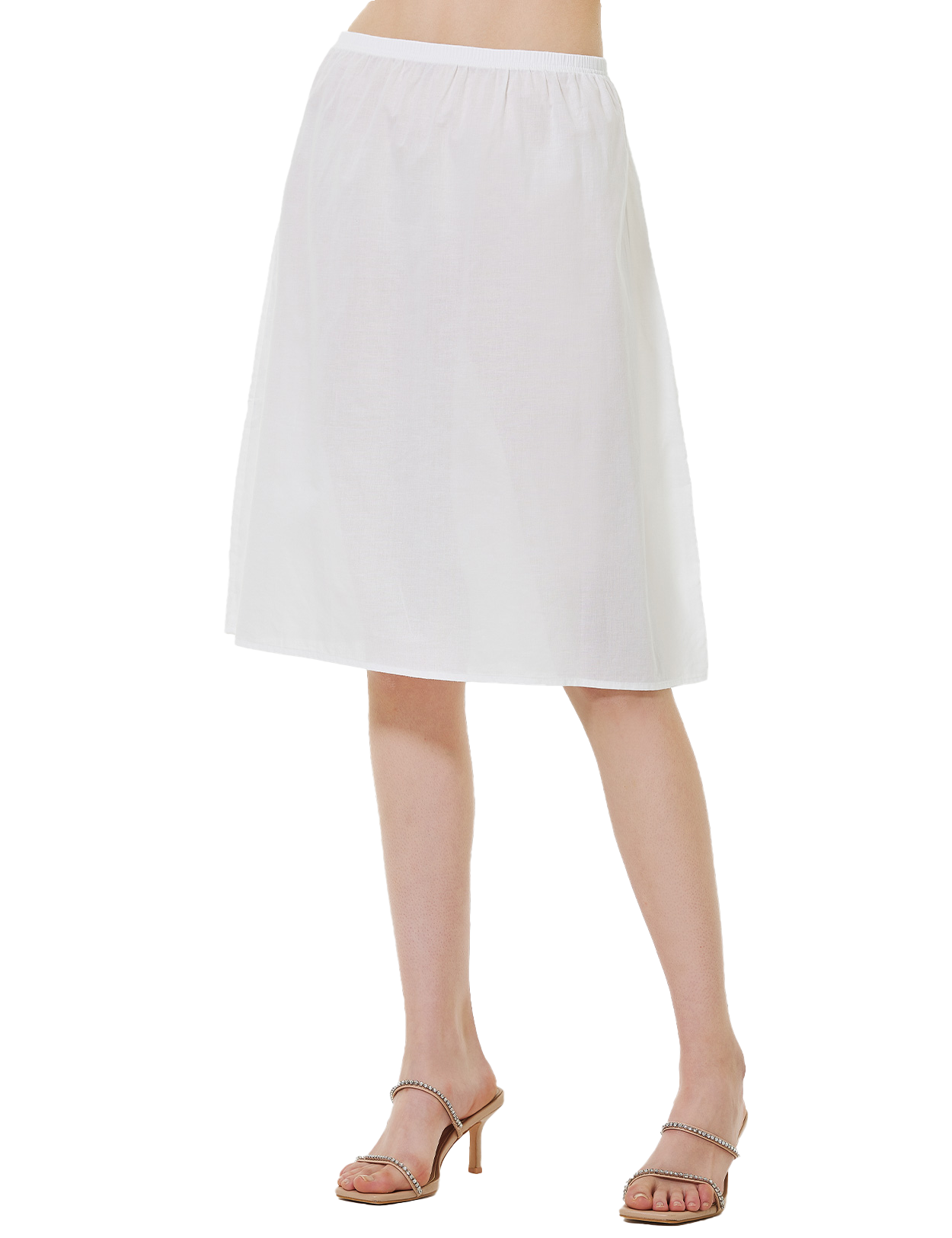 Ivory vintage cotton lace half slip petticoat with elegant undergarment for vintage style dresses