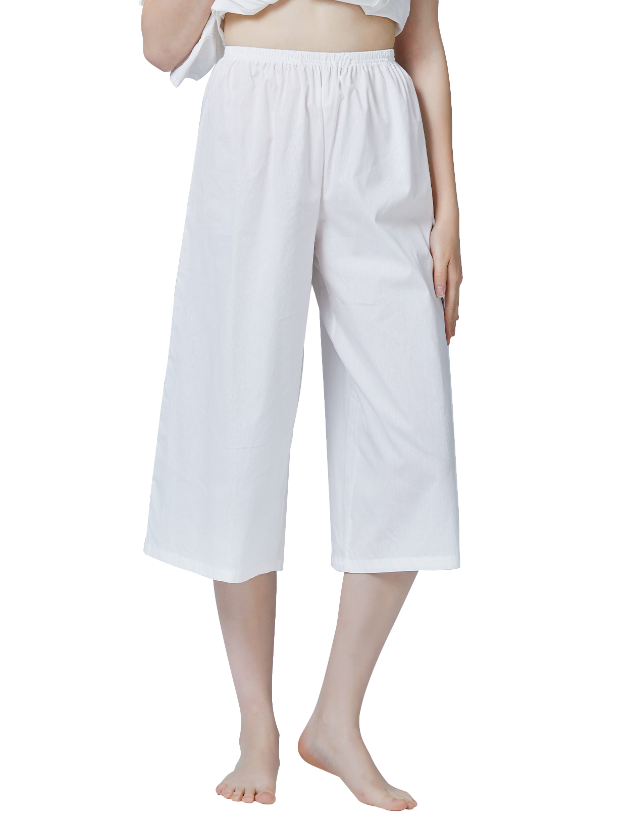 Women's Cotton Culotte Sleep Underpants Elastic Waist
