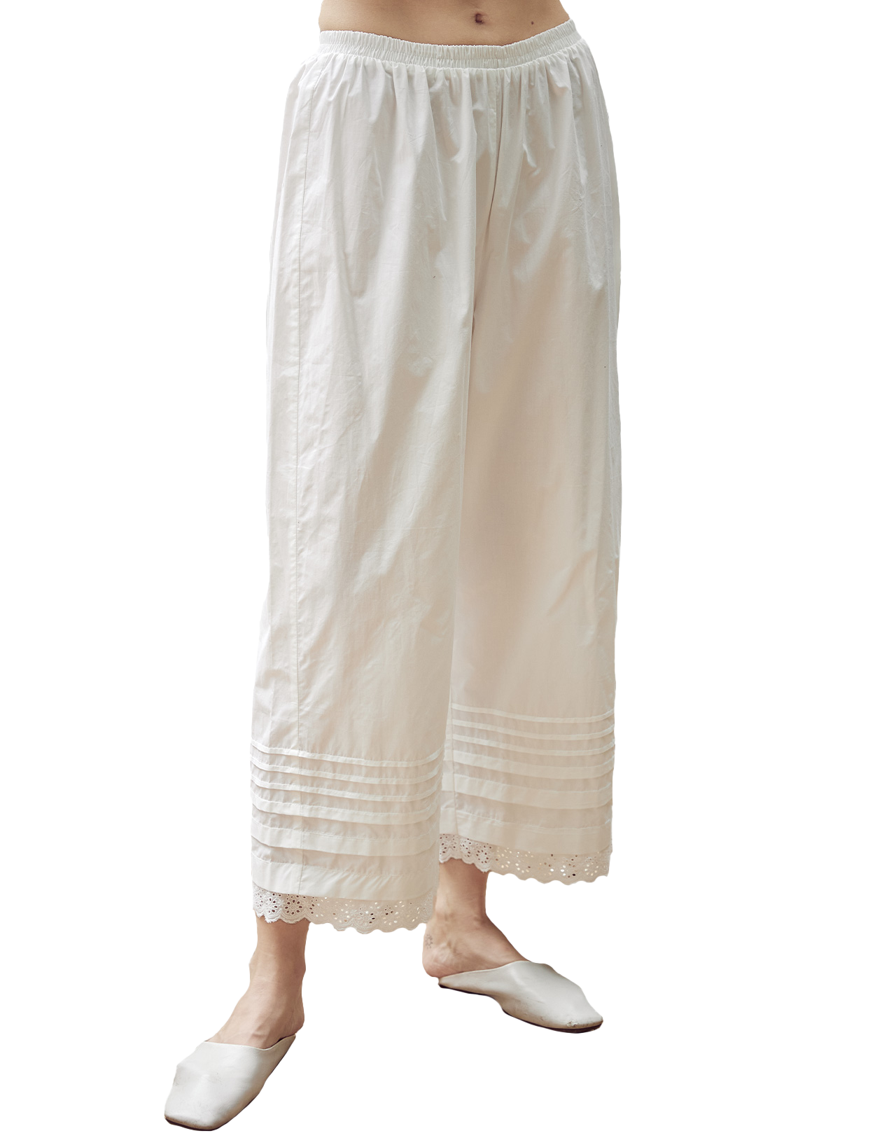 Victorian Cotton Lace Trim Bloomers Pettipants - Underdress Pants
