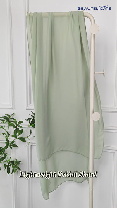 elegant chiffon wedding shawl