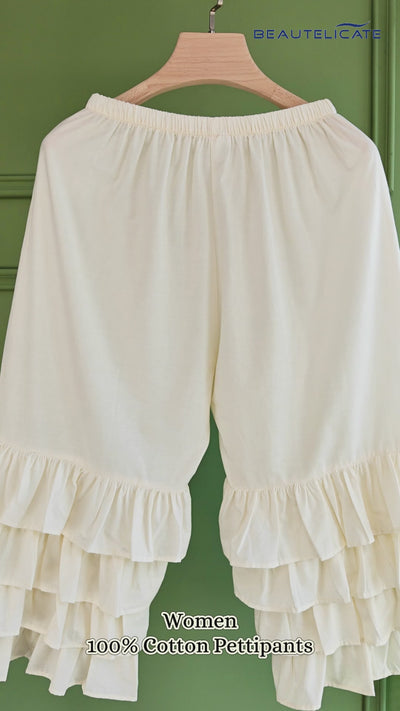 Women's cotton ruffle bloomers pajama pants