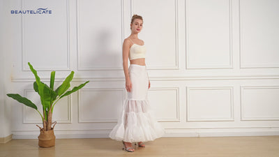 Hoopless mermaid petticoat skirt slip for women