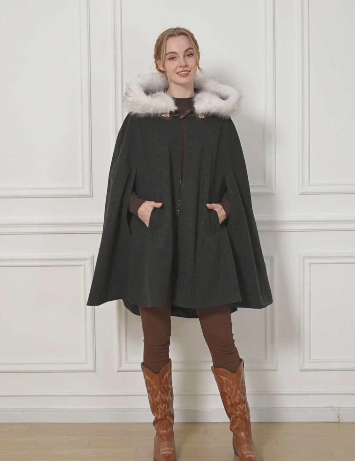 Beautelicate black wool cloak video