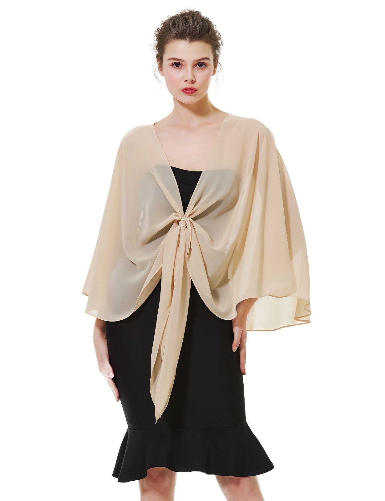 Elegant Chiffon Wedding Shawl for Evening Dresses