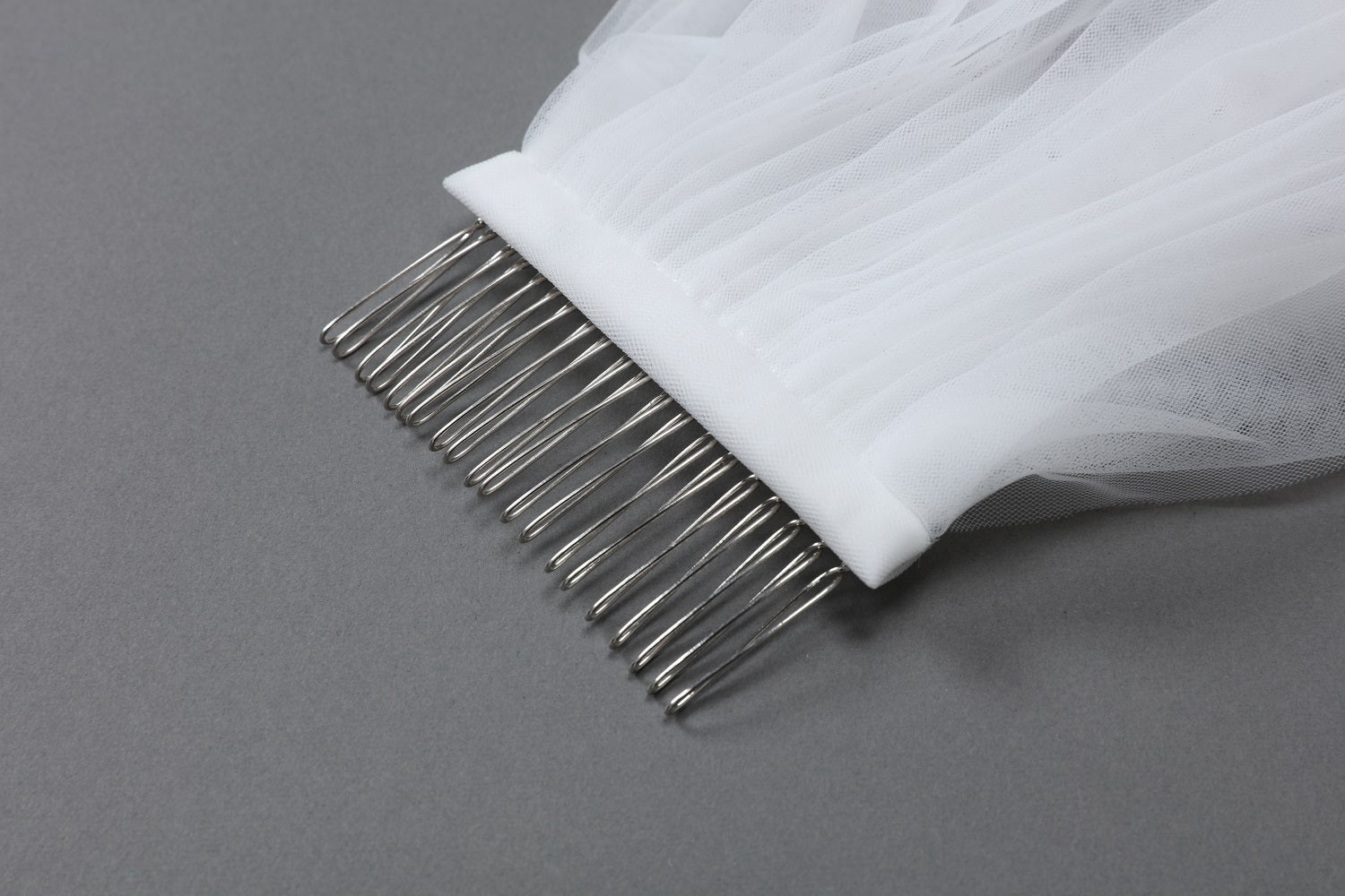 Wedding Bridal Veil with Comb 2 Tier Cut Edge Cathedral Length 118"-V77