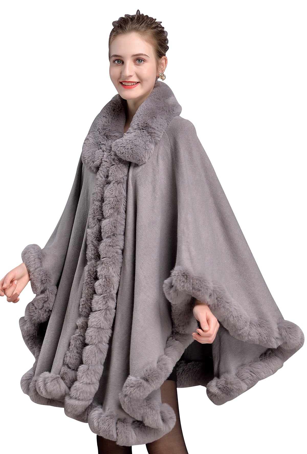 Faux-Fur-Shawl-Lapel-Wedding-Shawl-Autumn/Winter-Shawl-Woman-Coat-Outer-Fur-Coat-Autumn/Winter-Shawl