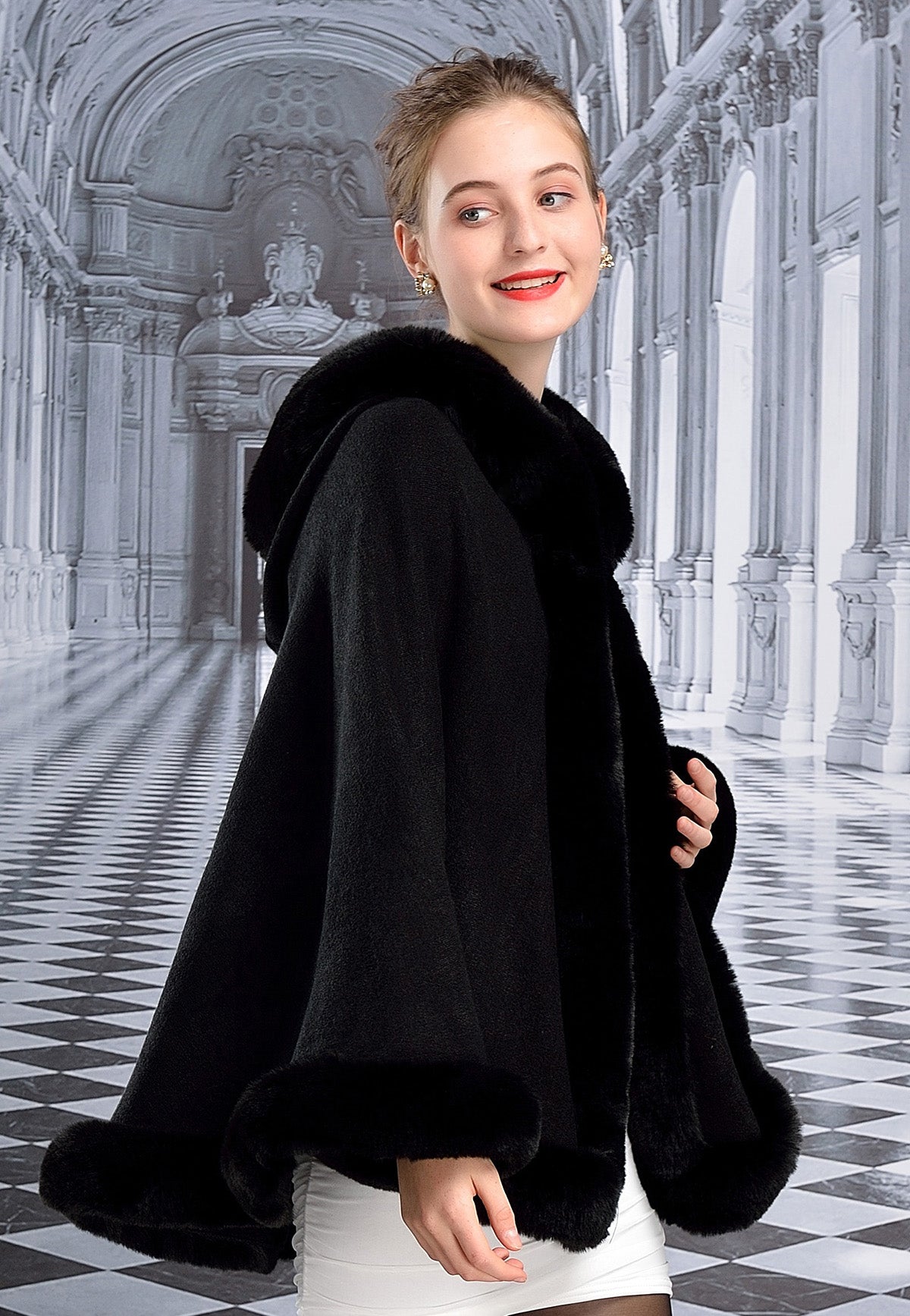 Faux-Fur-Shawl-Wedding-Shawl-Autumn/Winter-Woman-Coat-Outer-Hooded