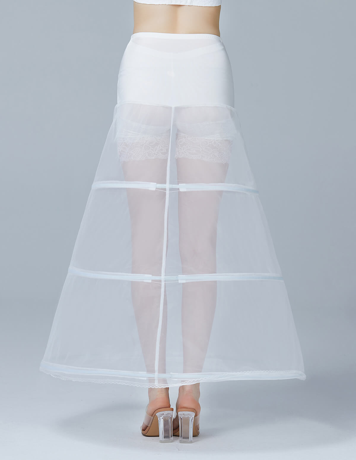 Wedding-Bridal-Petticoat-A-Line-3-Hoops-Underskirt-Slip-For-Women-Long-Dress-Gown-White